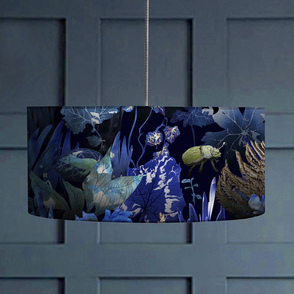 woodland undergrowth botanical lampshade by terrarium designs