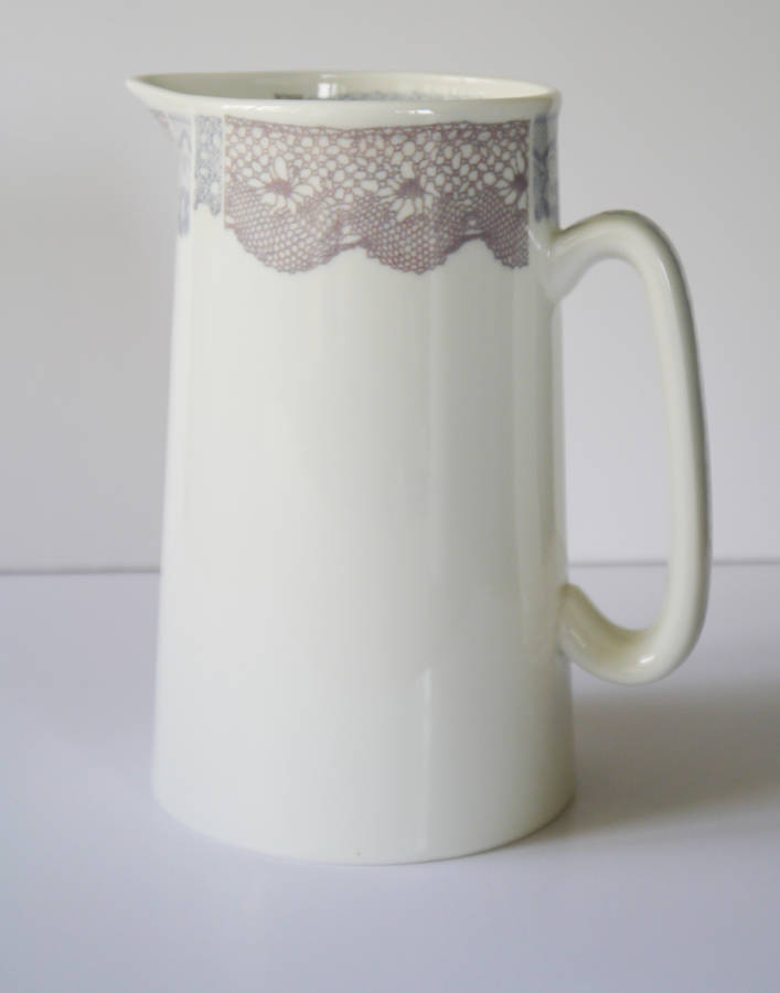bone china lace jug by victoria mae designs