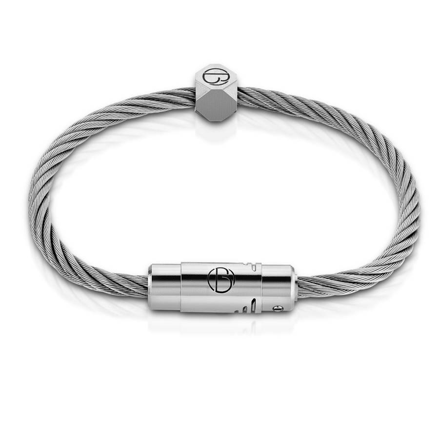 personalised stainless steel cable bracelet by bailey of sheffield