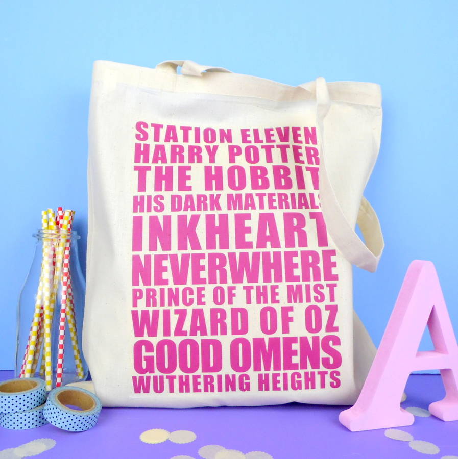 personalised custom favourite books tote bag by fable & black