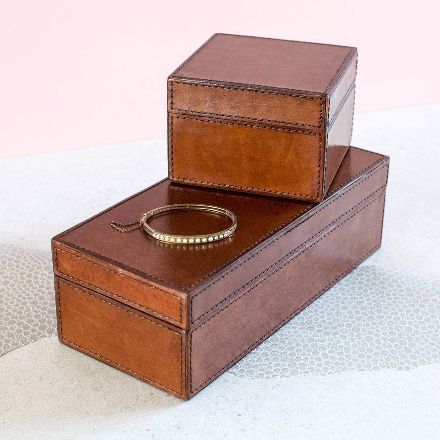 personalised ladies leather watch box large by ginger rose