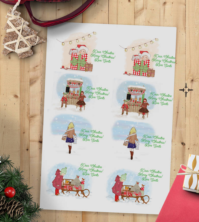 children s personalised christmas gift sticker labels by children s personalised christmas gift sticker labels by