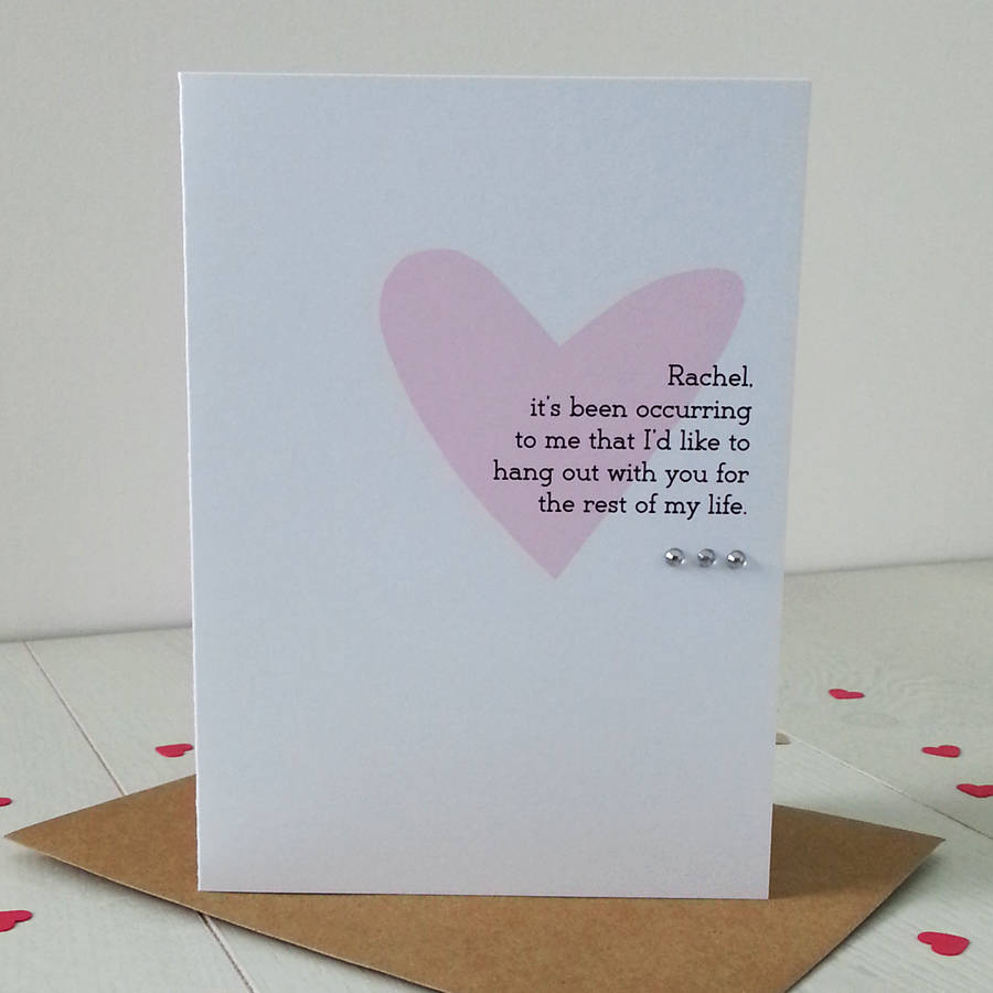 Personalised Marriage Proposal Card