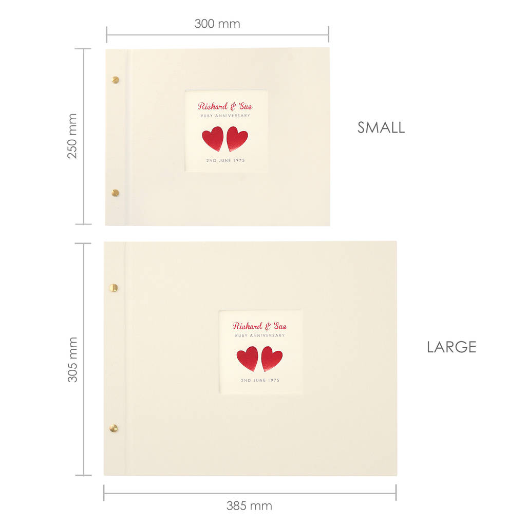 personalised ruby wedding anniversary photo album by made by ellis