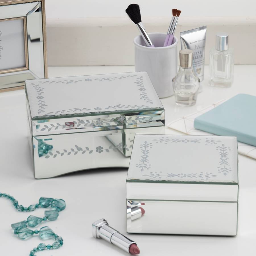 mirrored glass jewellery box by the contemporary home
