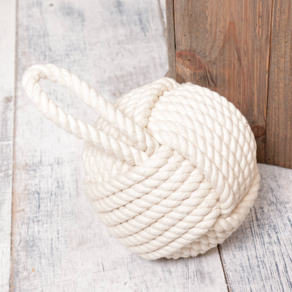 nautical jute door stop by dibor