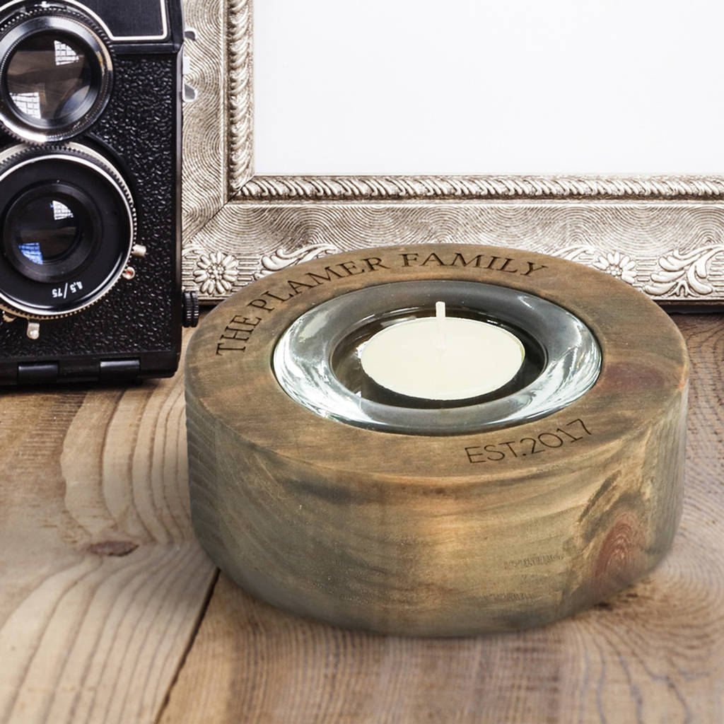 personalised t light holder set by jonny's sister