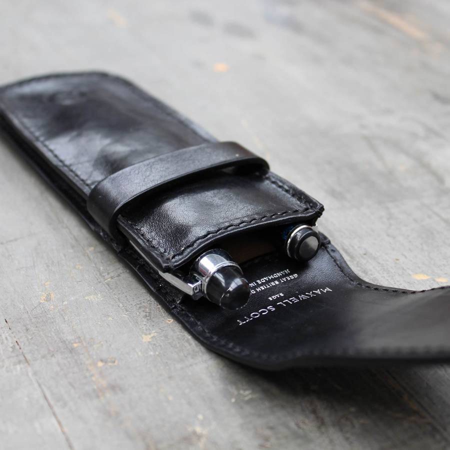 the finest personalised luxury leather pen holder by maxwell scott bags