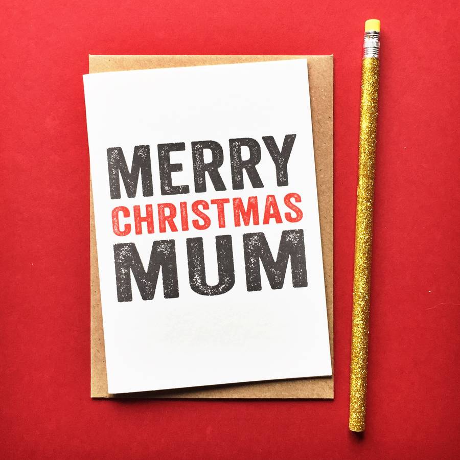 merry christmas mum greetings card by do you punctuate? | notonthehighstreet.com