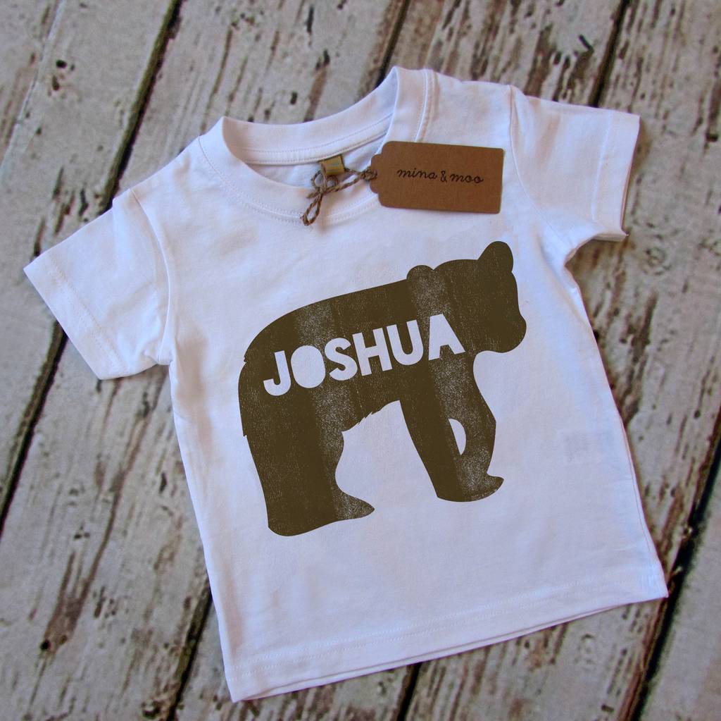 personalised bear tshirt