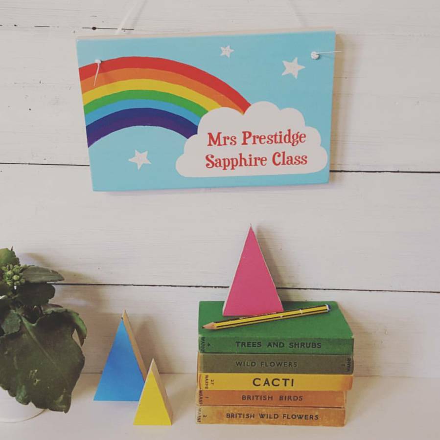 rainbow door sign by giddy kipper