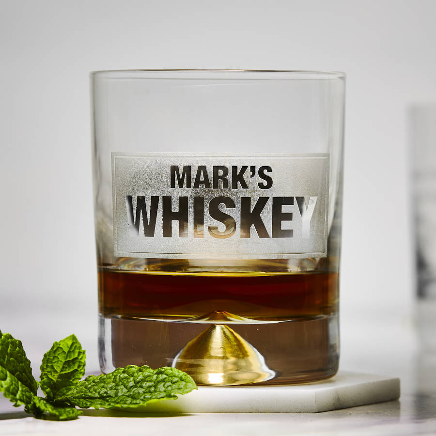 personalised whiskey glass by sophia victoria joy