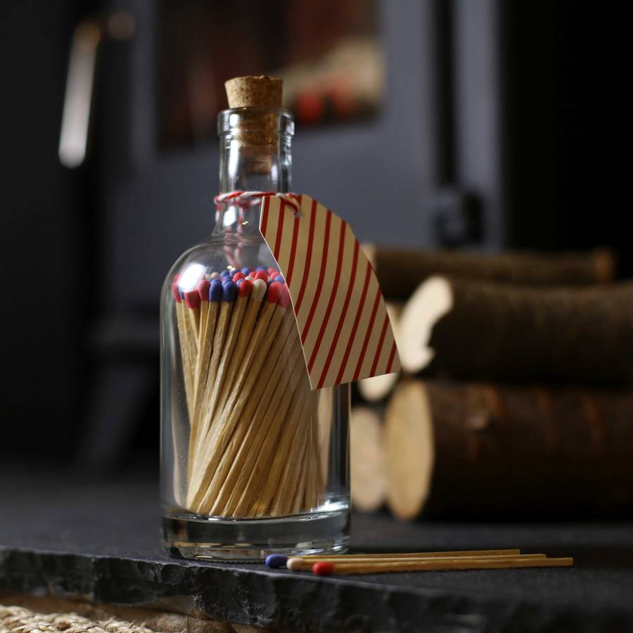 chrismas log burner long matches by nest