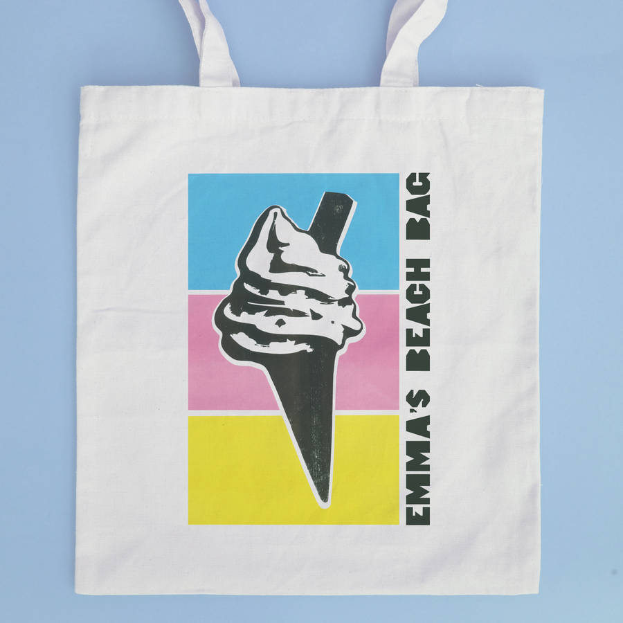 cream beach bag