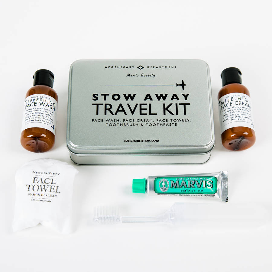 stow away travel grooming kit by men's society