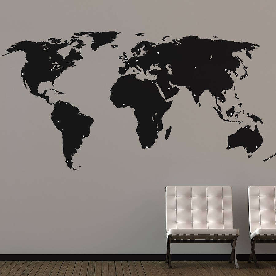 Map Of The World Wall Decal 