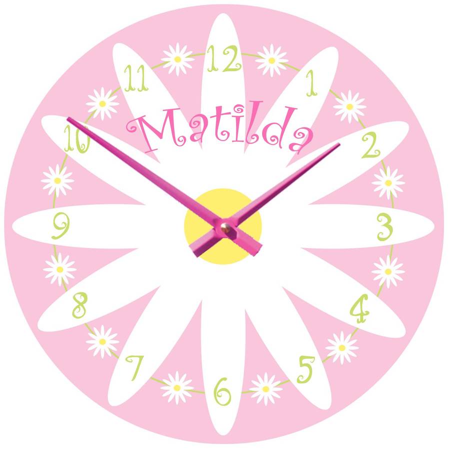 personalised clock for girls by cuteclocks