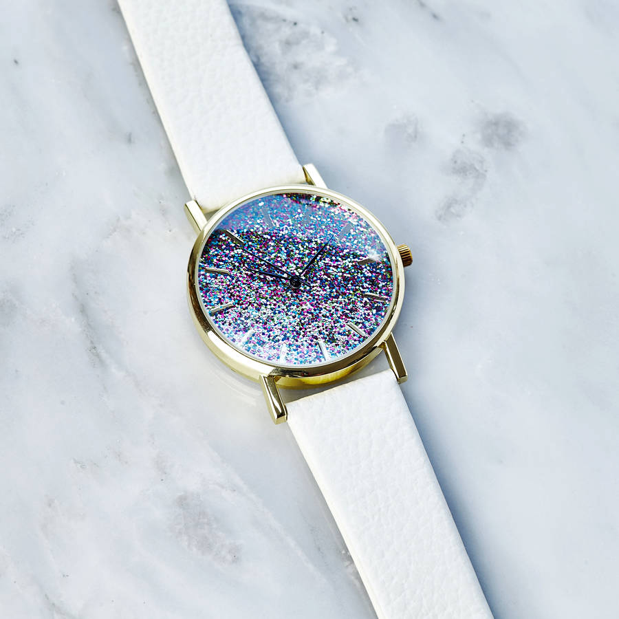 glitter watch women's