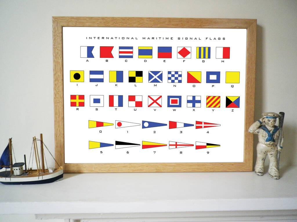 Maritime Signal Flags Alphabet Print By Glyn West Design