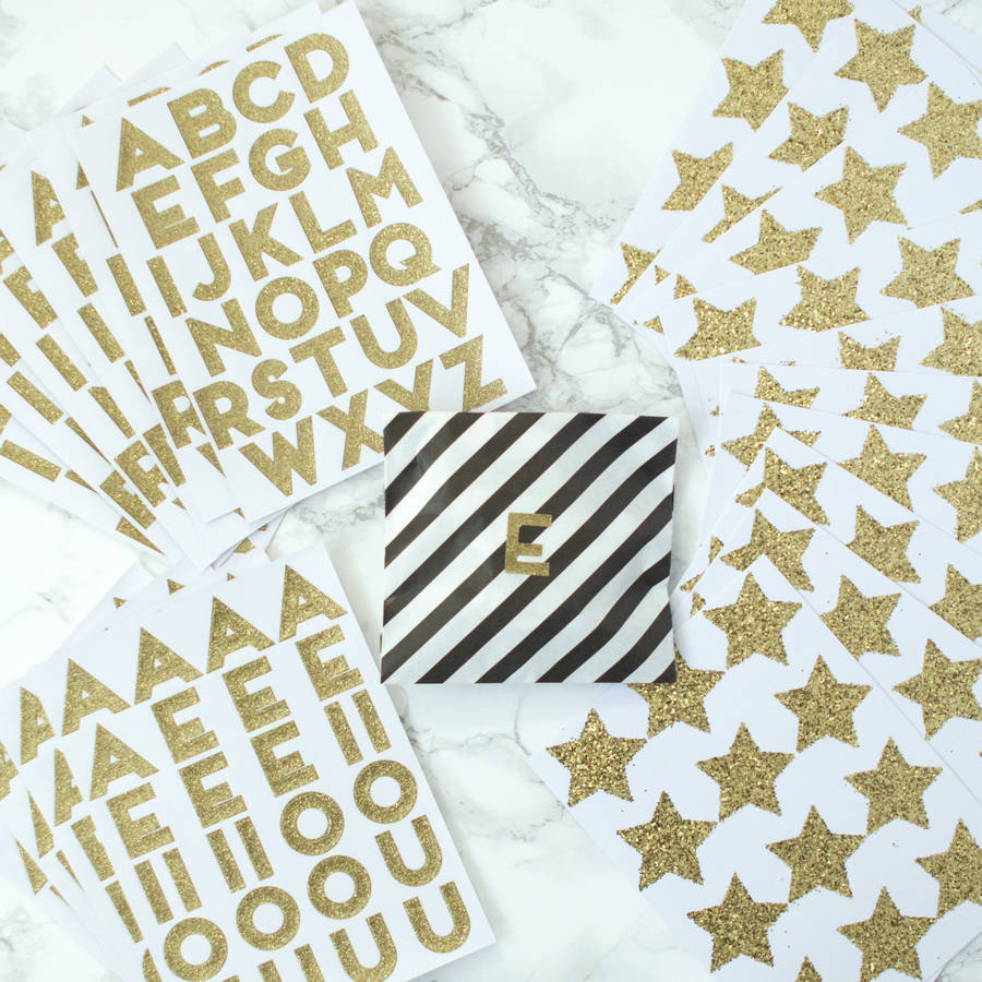 10 gold glitter sticker sheets by berylune