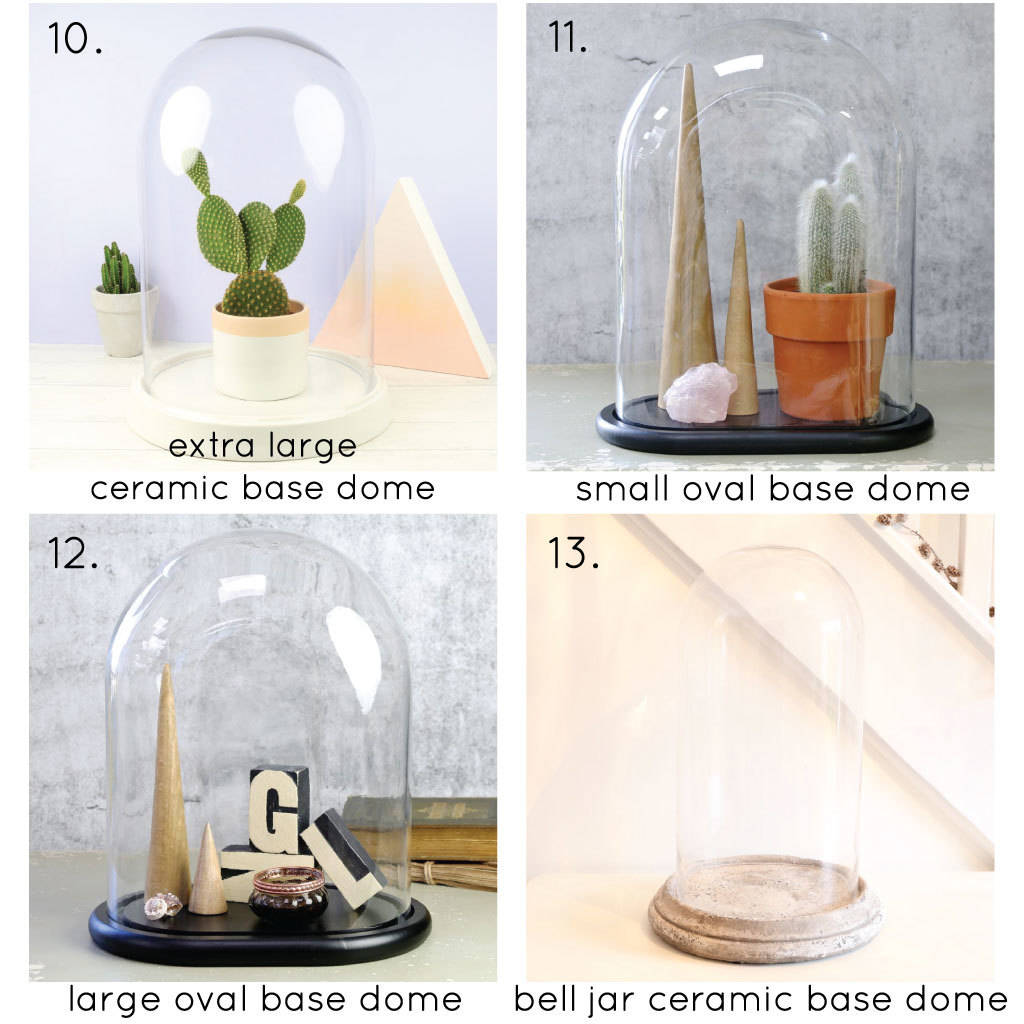 glass display dome with base by lisa angel