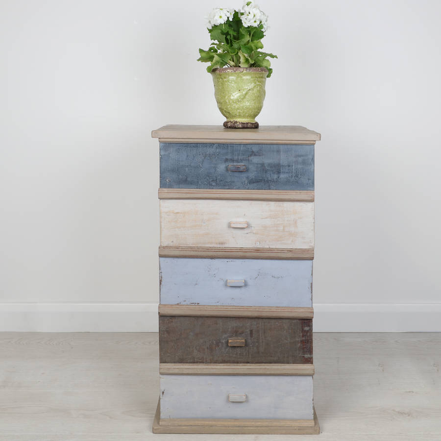 nautical sea blue storage chest of drawers by dibor