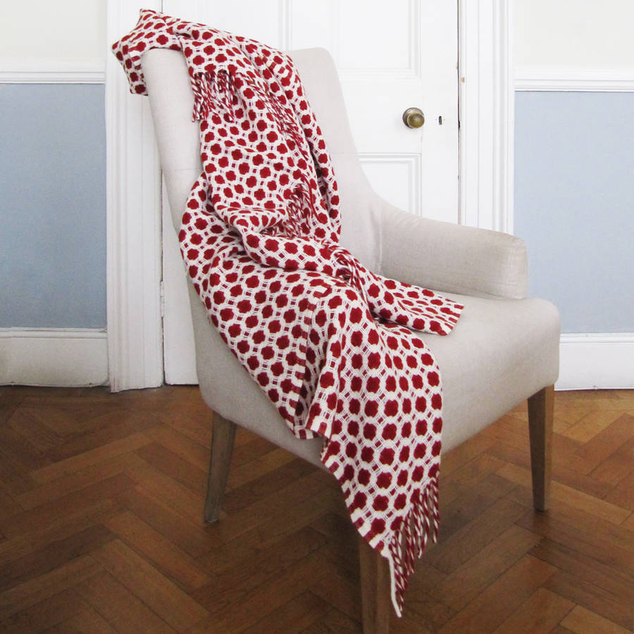 geometric wool blanket by ville et campagne