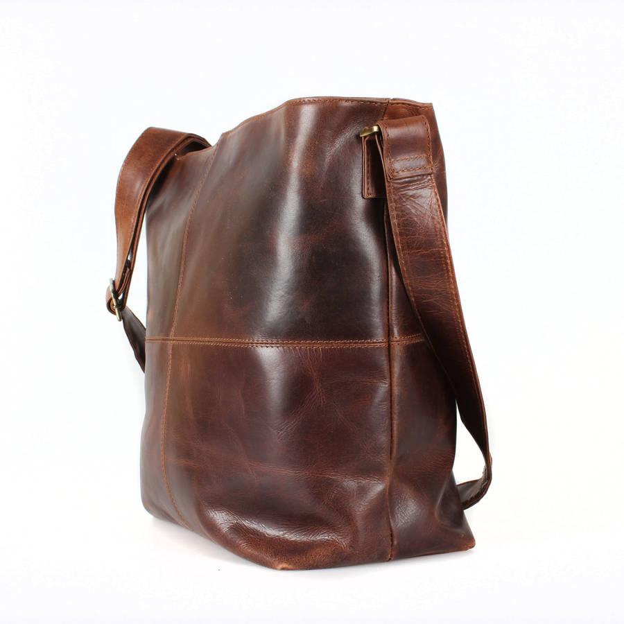 big leather messenger bag