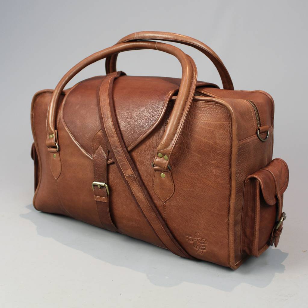 vintage style leather cabin bag medium by vintage child | 0