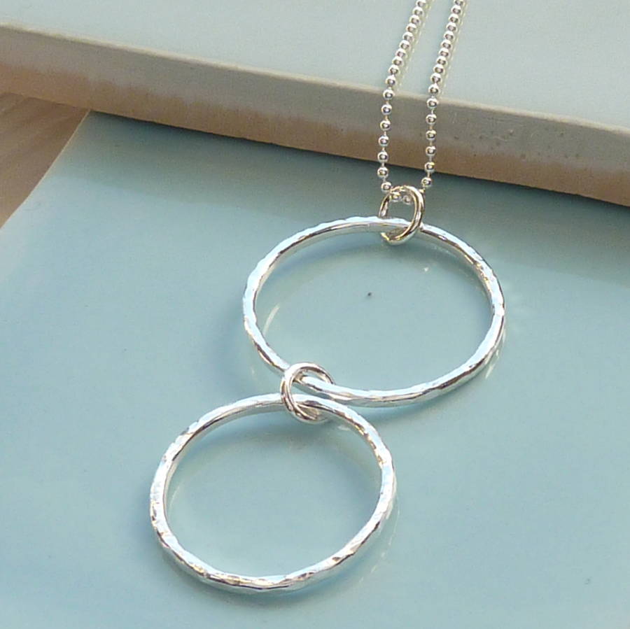 handmade silver eternity circle necklace by handmade by helle