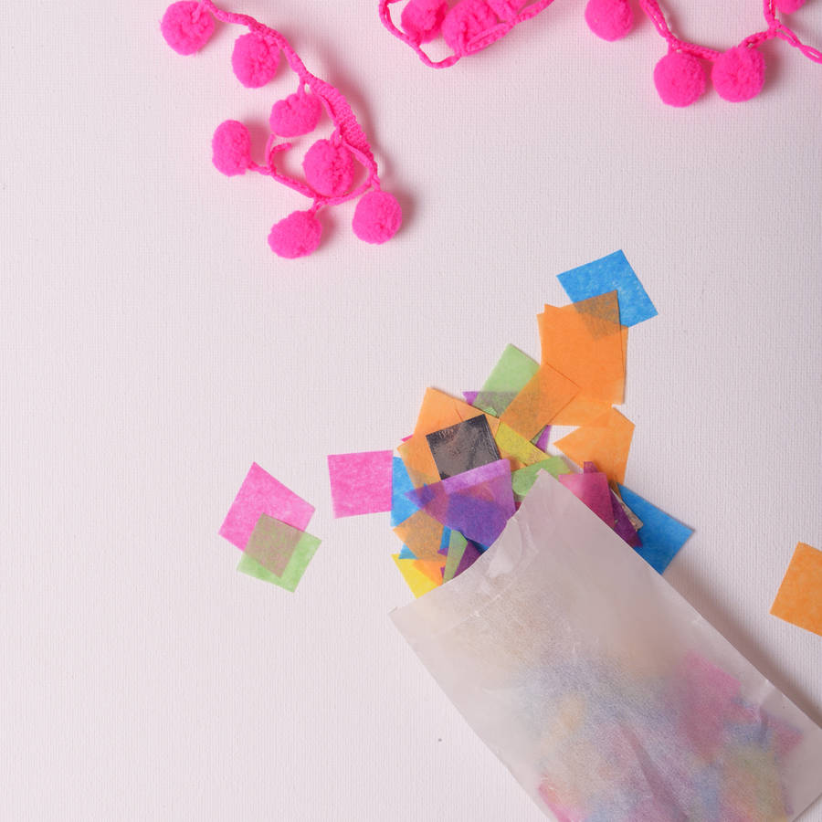 confetti pop envelopes by pops of colour