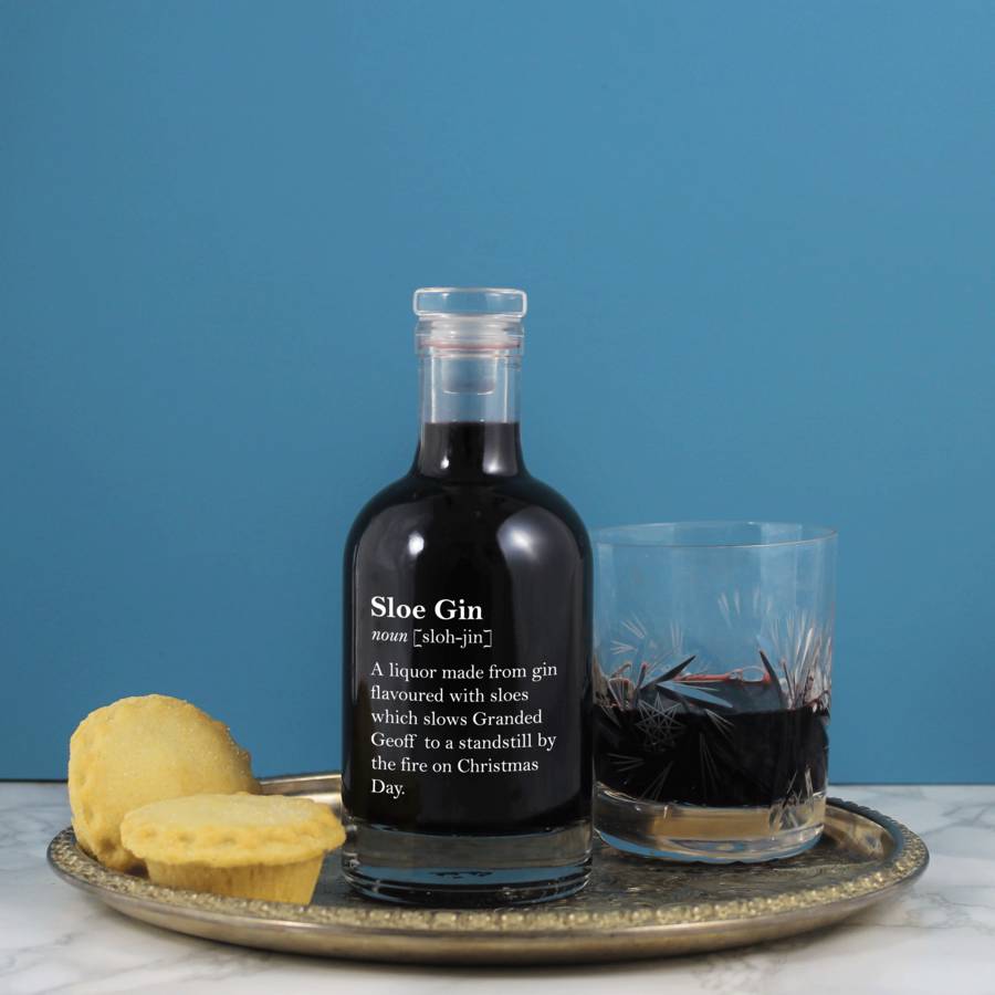 personalised sloe gin definition christmas gin gift by copper and sable