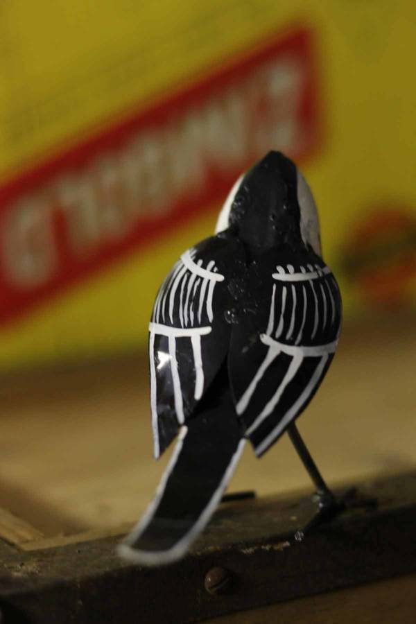 wagtail handmade recycled metal garden ornament by chiafrica