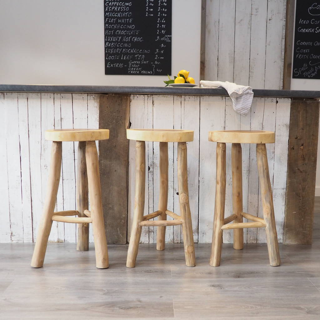 wooden kitchen stool two sizes by za za homes