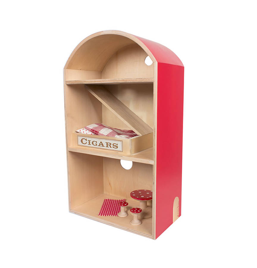 wooden mouse house with accessories and mice by little baby company