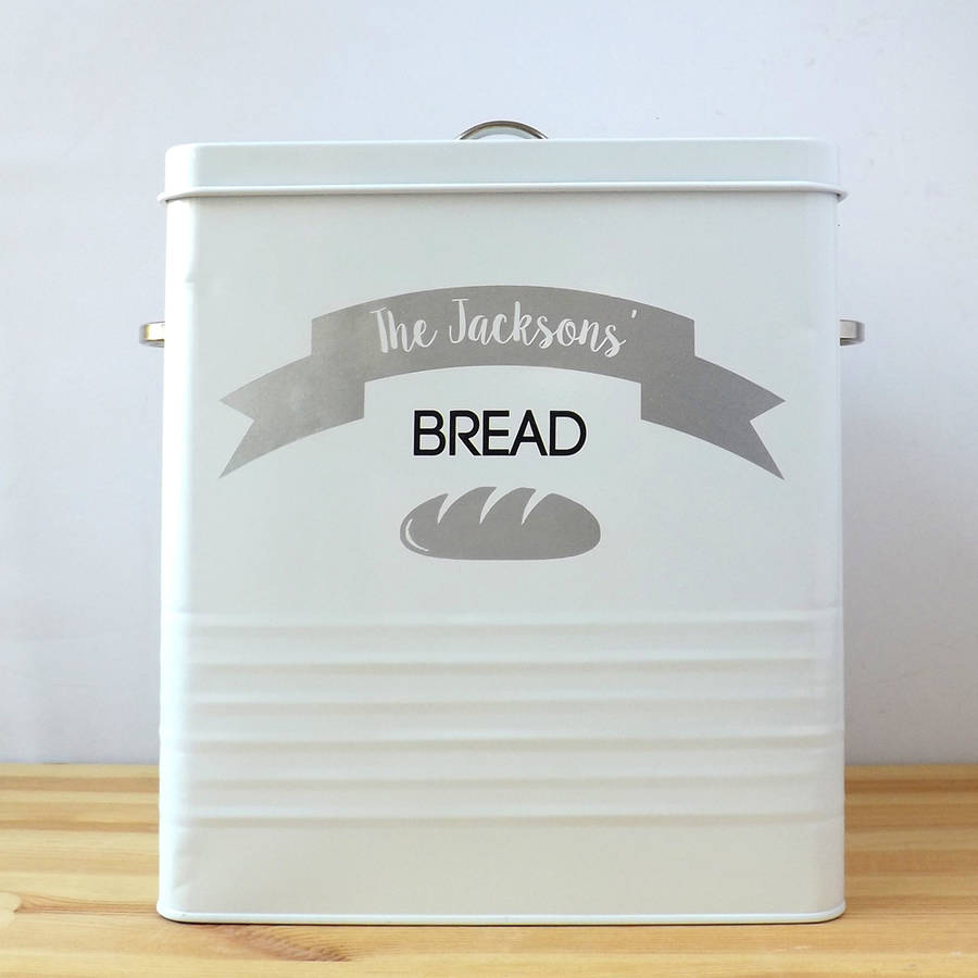personalised airtight bread bin by jonny's sister
