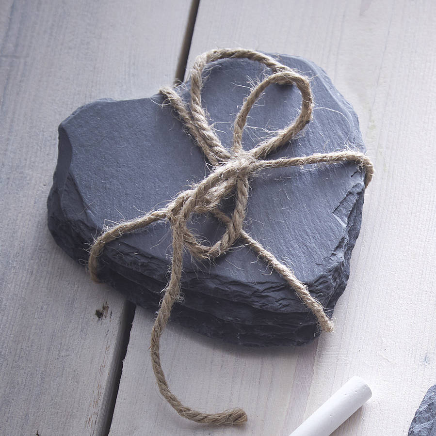 set of four slate coasters by koko blossom