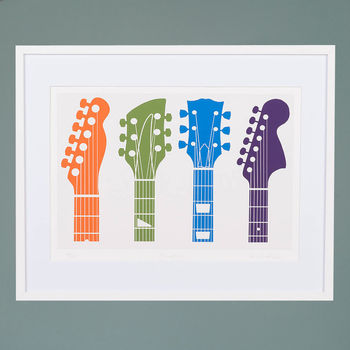 Guitar Headstocks Limited Edition Print
