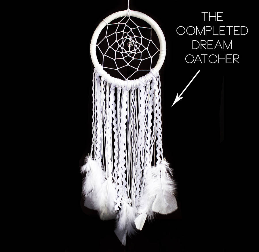 diy white dream catcher kit by making things happen