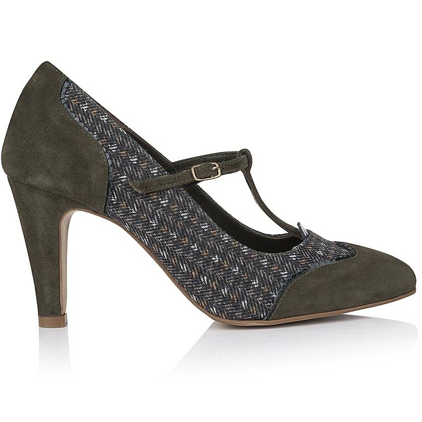 molly suede and tweed shoes by agnes & norman