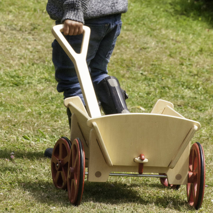 wooden cart pull along toy by alphabet baby & child