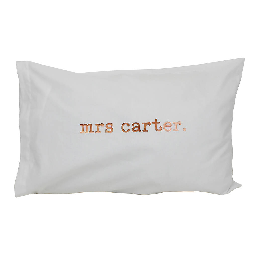 personalised pillow case set by ellie ellie