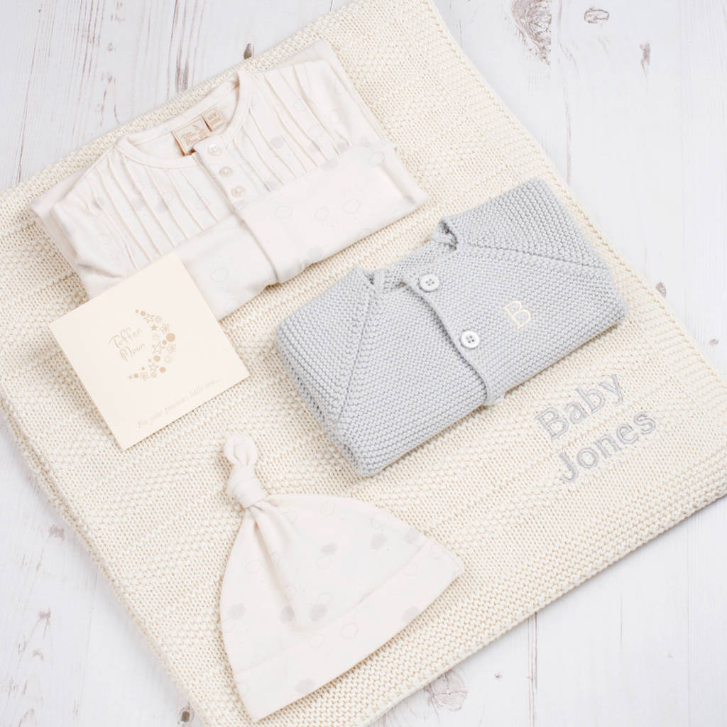 little clouds baby shower unisex gift box by toffee moon