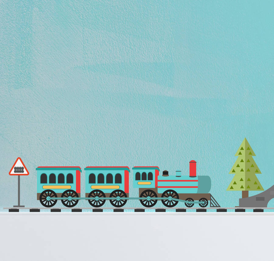 train set vinyl wall sticker by oakdene designs
