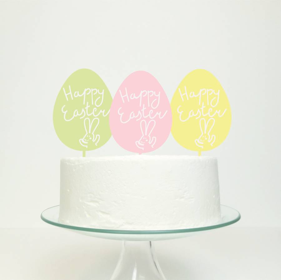 happy easter bunny cake topper by miss cake