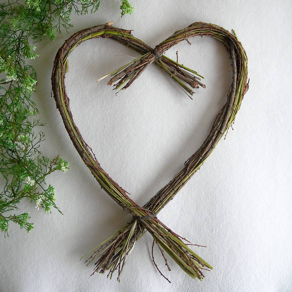 twig heart wreath by just add a dress