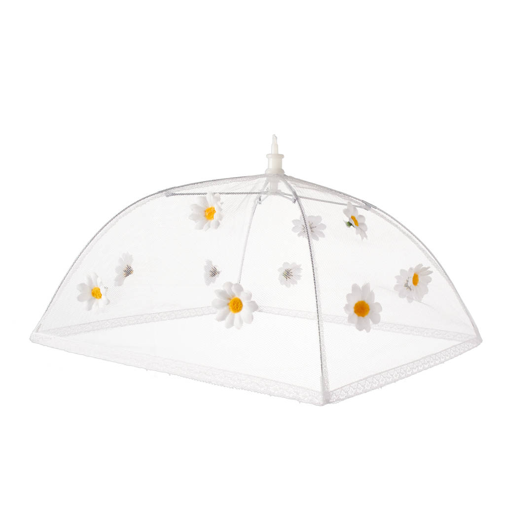 white daisy food cover by the contemporary home