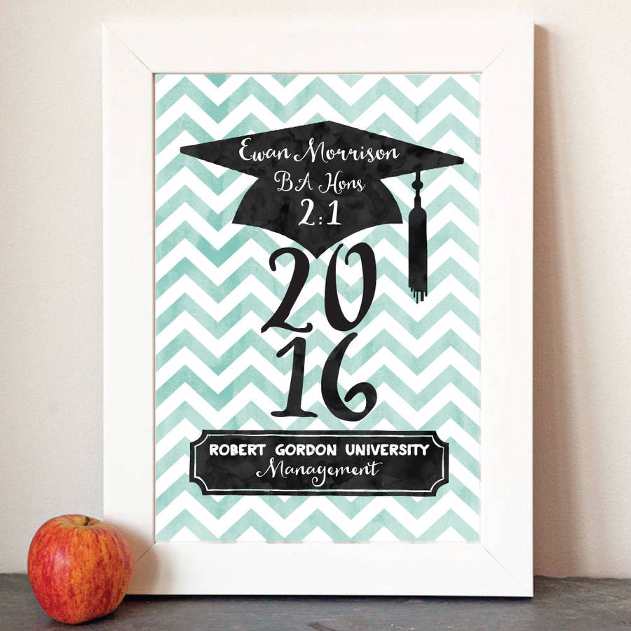 personalised graduation fine art print by more than words