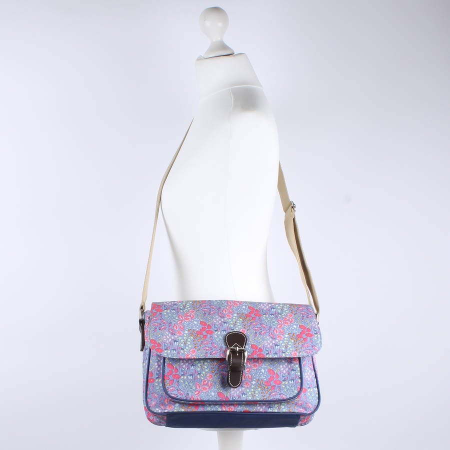 ditsy floral satchel or cross body bag by milly green