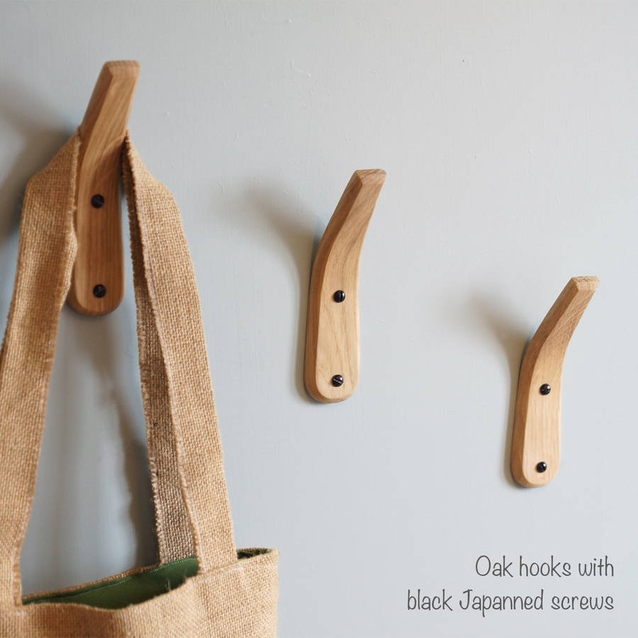 curved wooden coat hook by layertree